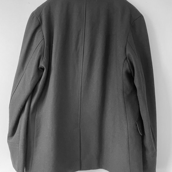 NWT Men's Large Black Wool "Pea" Coat - LeChateau - Picture 6 of 11
